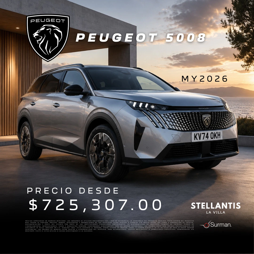 Peugeot 5008 MY2026 desde $725,307